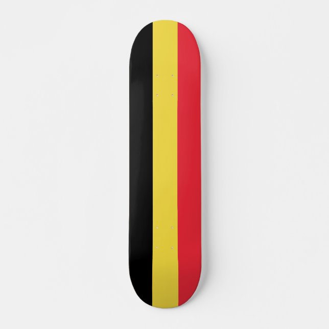 Patriotic Belgium Flagga Mini Skateboard Bräda 18,5 Cm (Framsida)