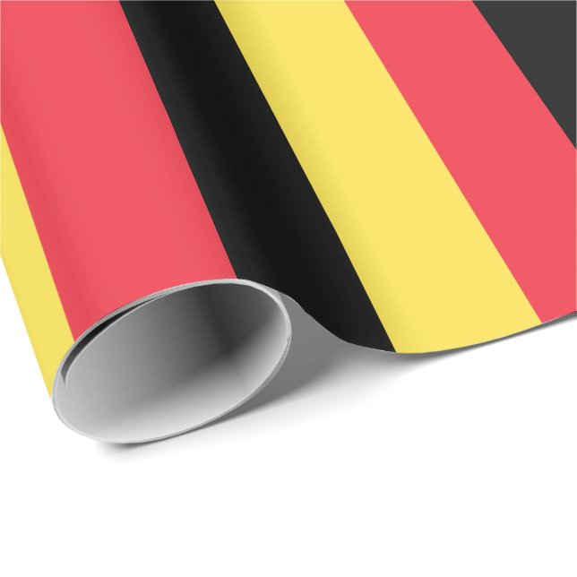 Patriotic Belgium Flagga Presentpapper (Rullad Hörn)