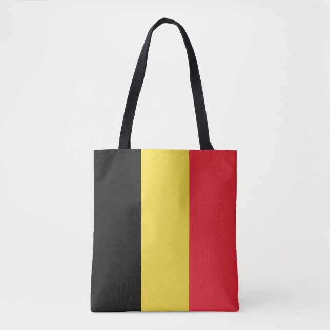 Patriotic Belgium Flagga Tote Bag Tygkasse (Framsida)