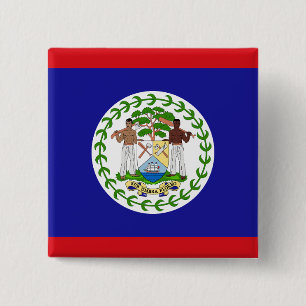 Patriotic Belizean Flagga Knapp