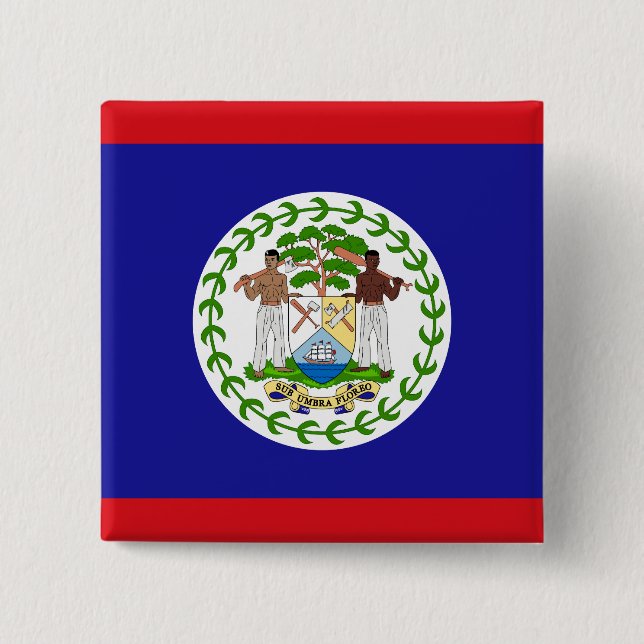 Patriotic Belizean Flagga Knapp (Framsida)