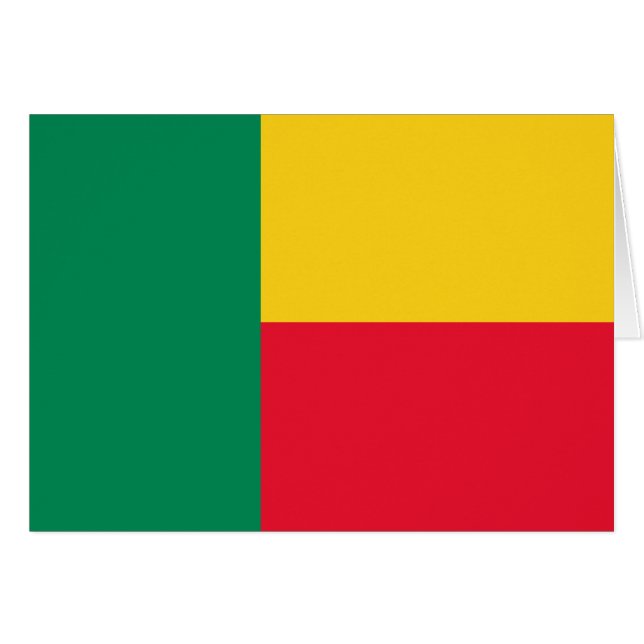 Patriotic Benin Flagga Hälsningskort (Framsidan Horizontal)