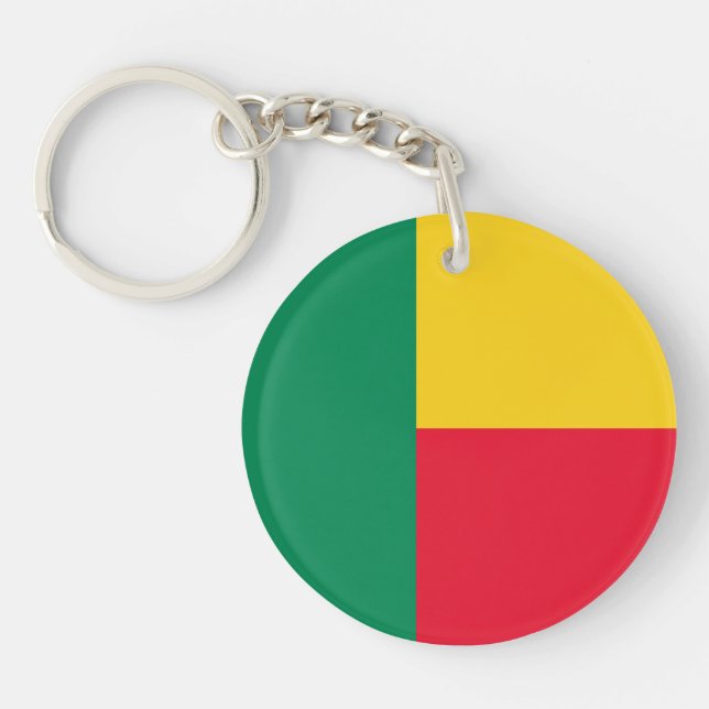 Patriotic Benin Flagga Keychain (Framsidan)