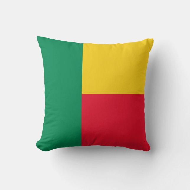 Patriotic Benin Flagga Kudde (Framsida)