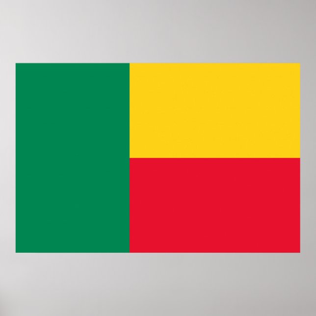 Patriotic Benin Flagga Poster (Framsidan)