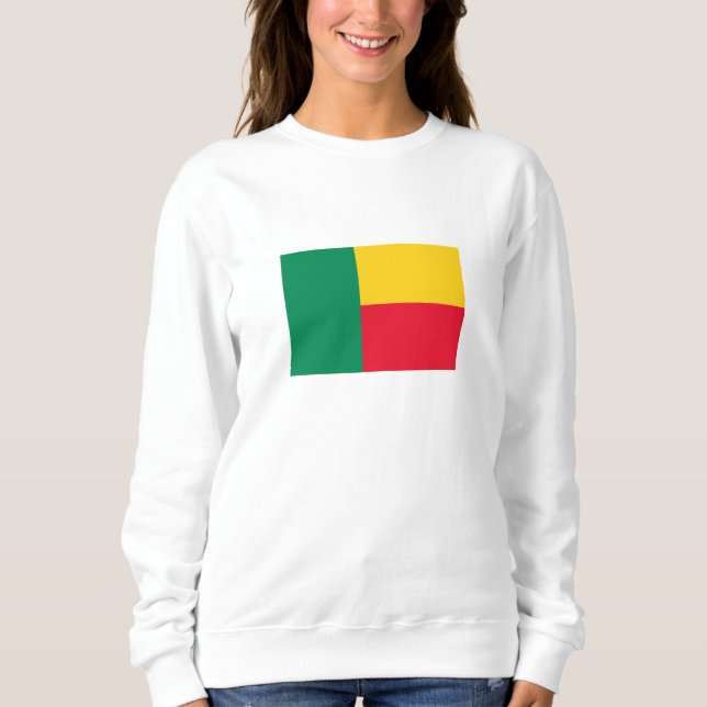 Patriotic Benin Flagga T Shirt (Framsida)