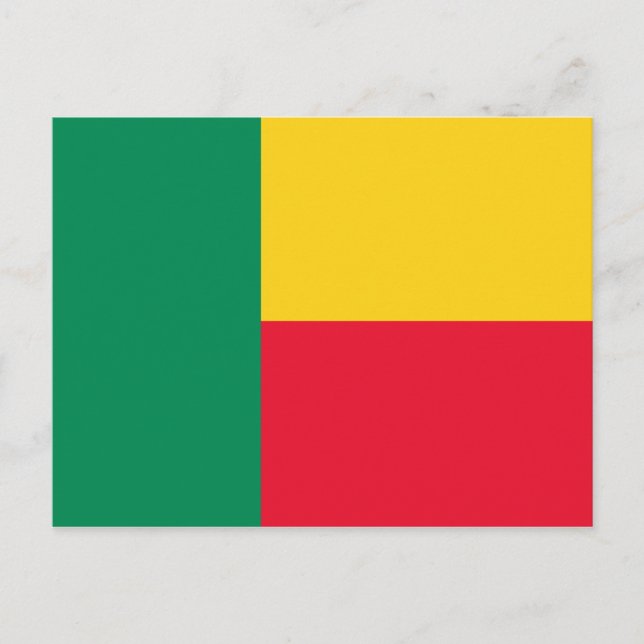 Patriotic Benin Flagga Vykort (Framsida)