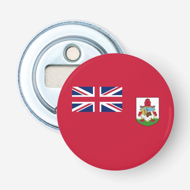 Patriotic Bermuda Flagga Flasköppnare (Framsidan)