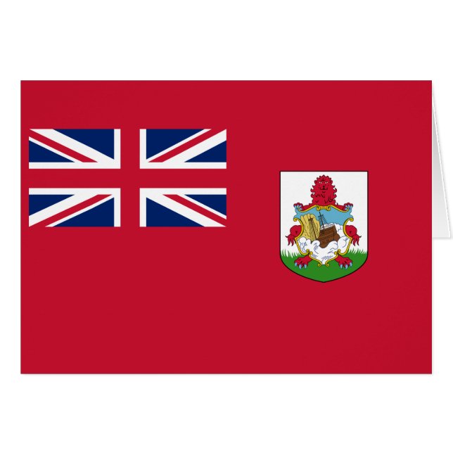 Patriotic Bermuda Flagga Hälsningskort (Framsidan Horizontal)