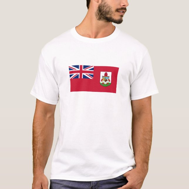 Patriotic Bermuda Flagga T Shirt (Framsida)