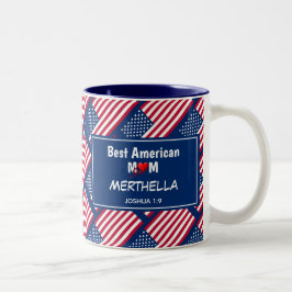 Patriotic BEST AMERICAN MAMMA Två-Tonad Mugg