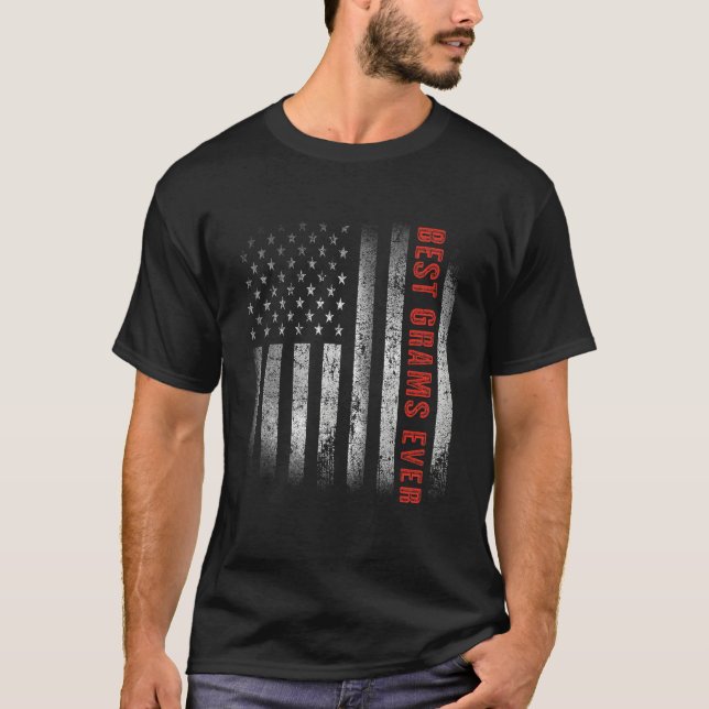 Patriotic Best Grams Ever With US American Flag 4t T Shirt (Framsida)