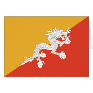 Patriotic Bhutan Flagga Hälsningskort