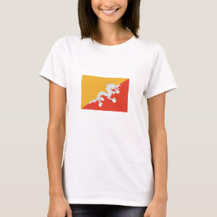 Patriotic Bhutan Flagga T Shirt