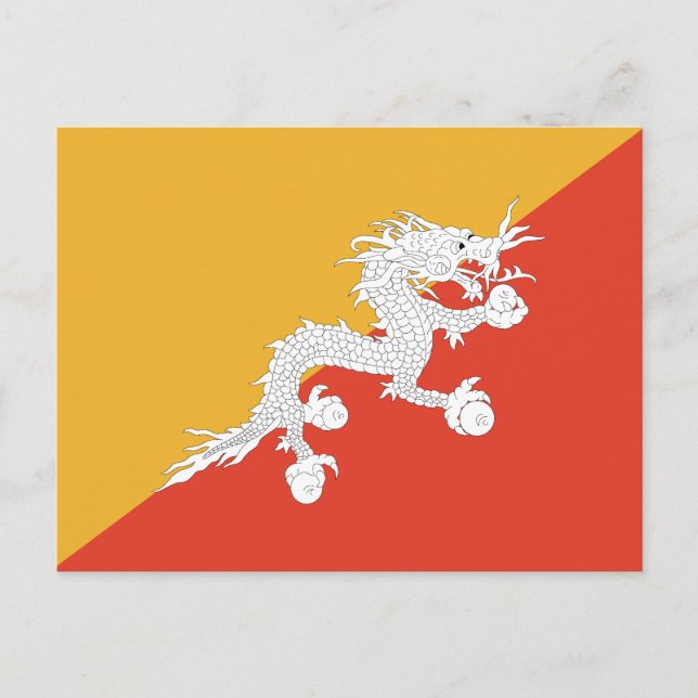 Patriotic Bhutan Flagga Vykort (Framsida)