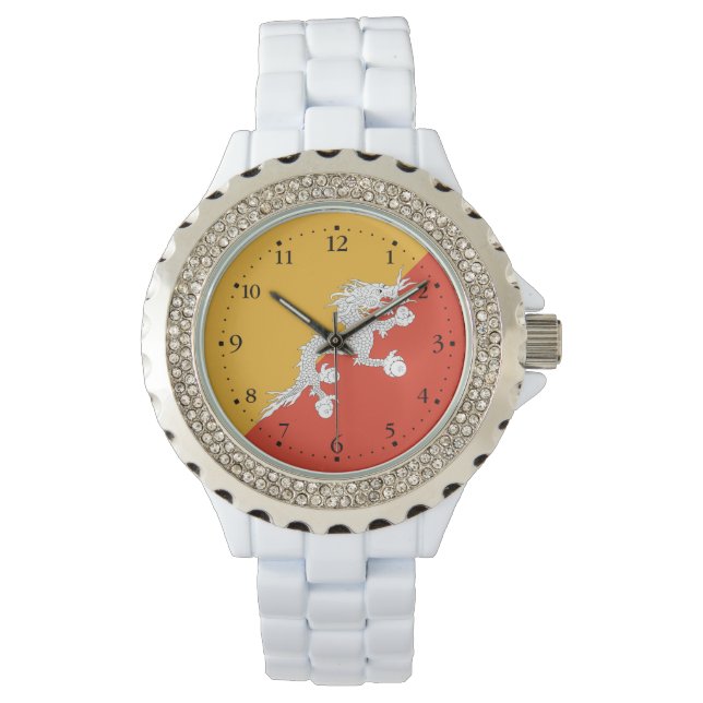 Patriotic Bhutan Flagga Watch Armbandsur (Framsida)