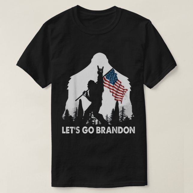 Patriotic Bigfoot Adventure Design T Shirt (Design framsida)