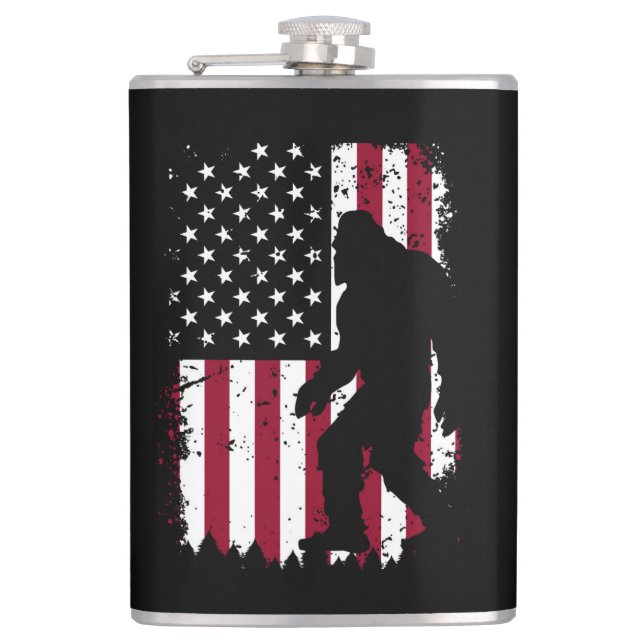 Patriotic Bigfoot American Flag Sasquatch Fickplunta (Framsidan)