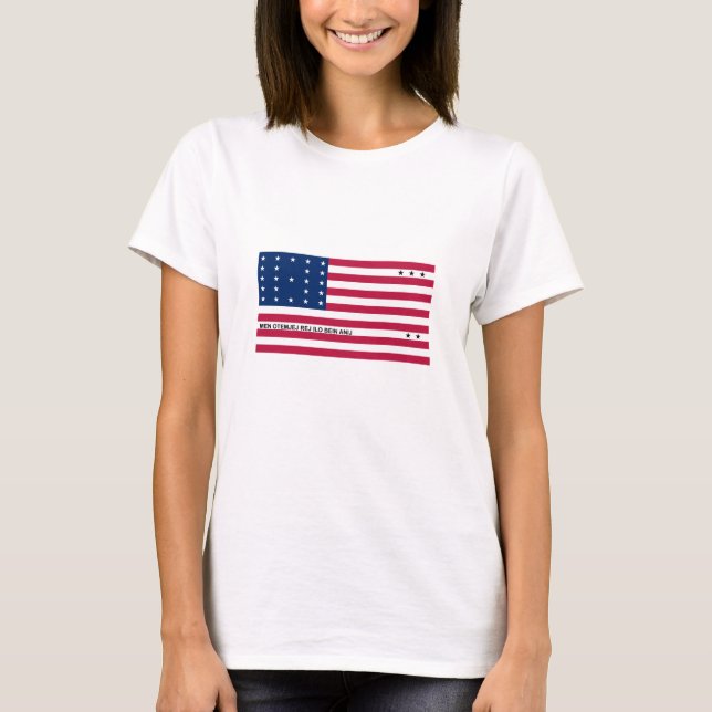 Patriotic Bikini Afee Flagga T Shirt (Framsida)