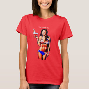 Patriotic Bikini Fitness Model Thunder_Cove T Shirt