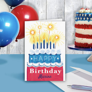 Patriotic Birthday Card Kort