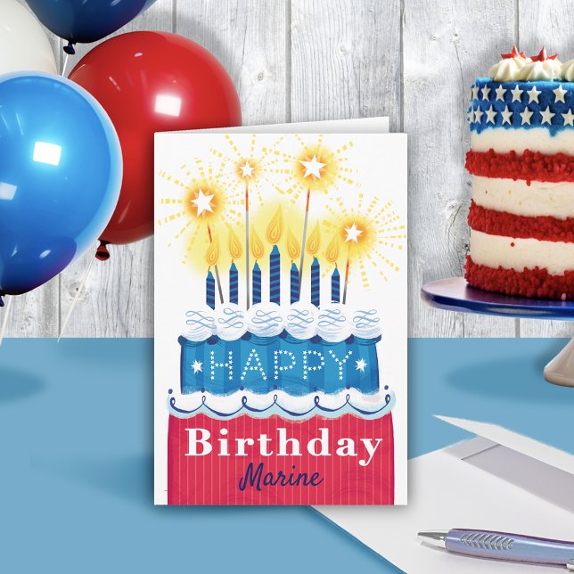Patriotic Birthday Card Kort (Skapare uppladdad)