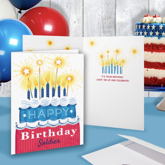 Patriotic Birthday Card Kort (Skapare uppladdad)