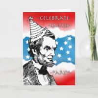 Patriotic Birthday med Abraham Lincoln i Hat