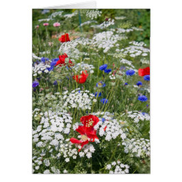Patriotic Blomsterträdgård Card Hälsningskort