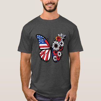 Patriotic Bloom Butterfly - Stars, Rand & Summe T Shirt