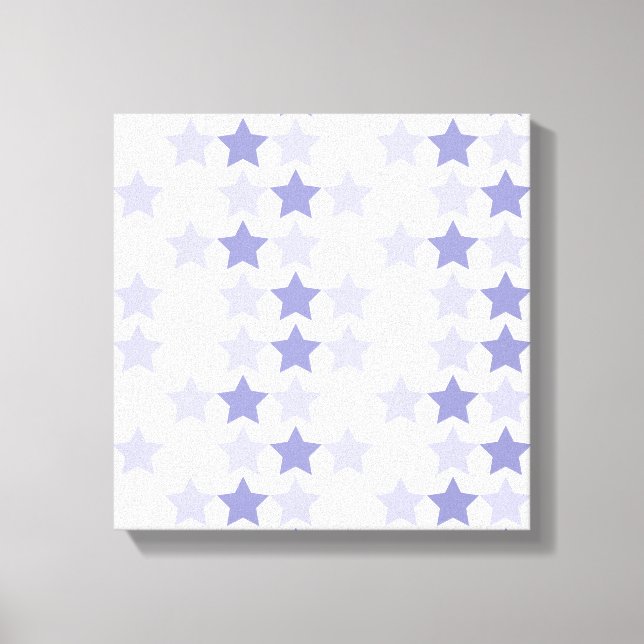 Patriotic Blue Ombre Stars Canvastryck (Framsida)