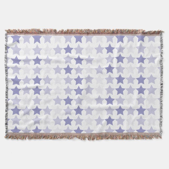 Patriotic Blue Ombre Stars Filt (Framsidan)