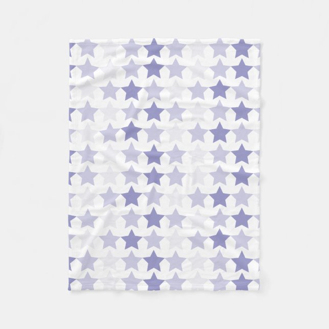 Patriotic Blue Ombre Stars Fleecefilt (Framsidan)