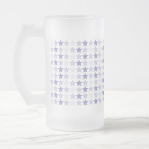 Patriotic Blue Ombre Stars Frostat Ölglas