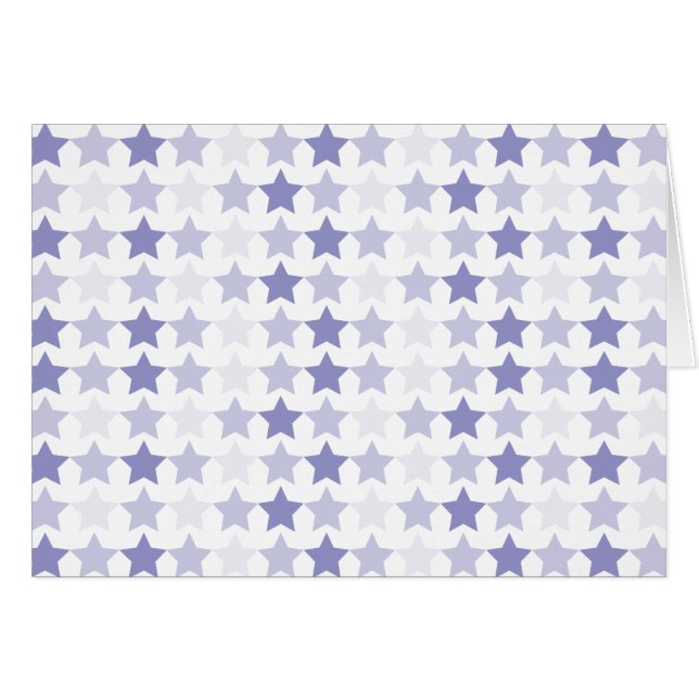 Patriotic Blue Ombre Stars Hälsningskort (Framsidan Horizontal)