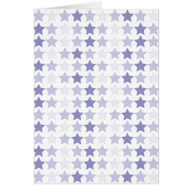 Patriotic Blue Ombre Stars Hälsningskort (Framsidan)