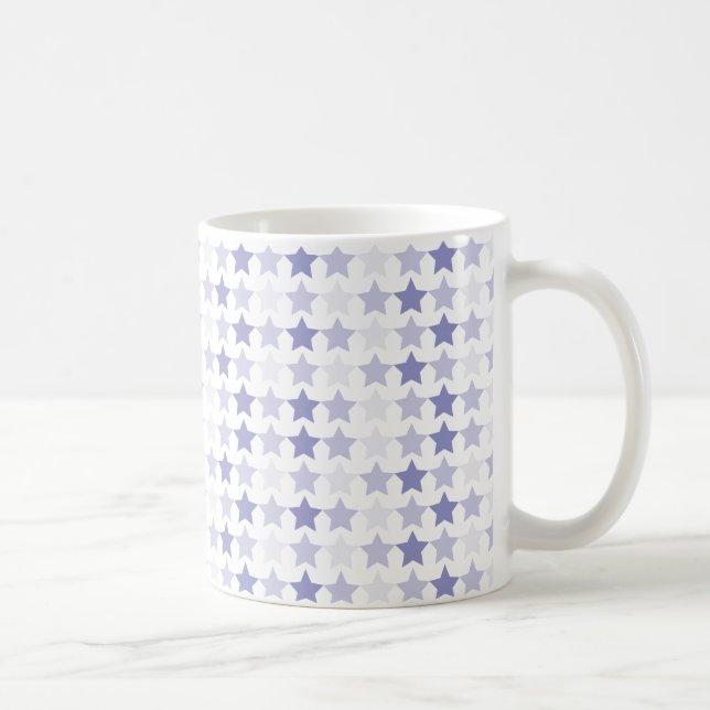 Patriotic Blue Ombre Stars Kaffemugg (Höger)