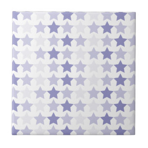 Patriotic Blue Ombre Stars Kakelplatta