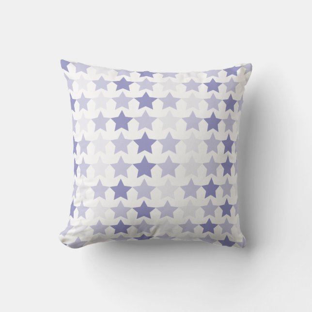Patriotic Blue Ombre Stars Kudde (Framsida)