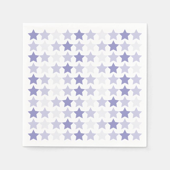 Patriotic Blue Ombre Stars Pappersservett (Framsidan)