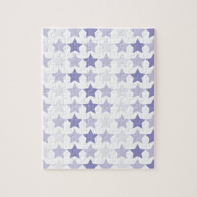 Patriotic Blue Ombre Stars Pussel (Vertikal)