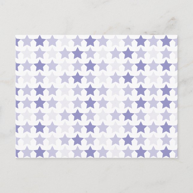Patriotic Blue Ombre Stars Vykort (Framsida)