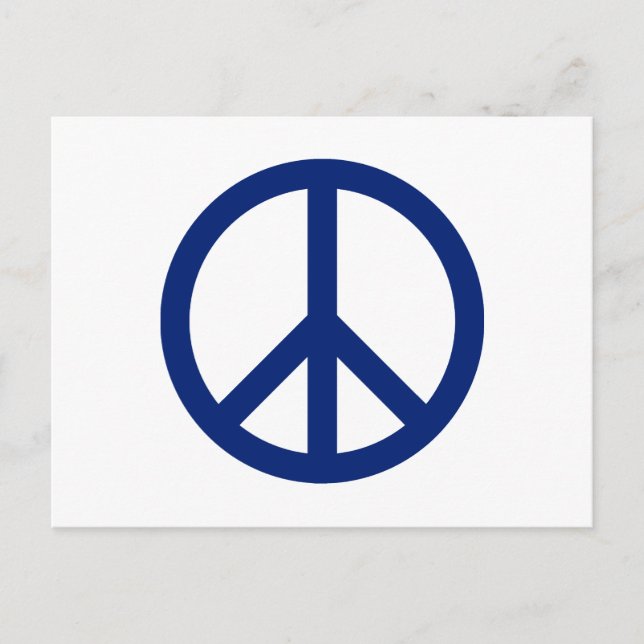 Patriotic Blue Peace Symbol Vykort (Framsida)