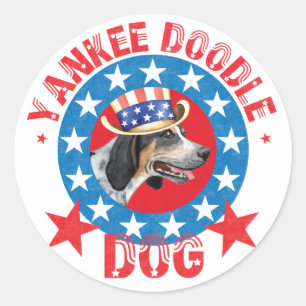 Patriotic Bluetick Runt Klistermärke