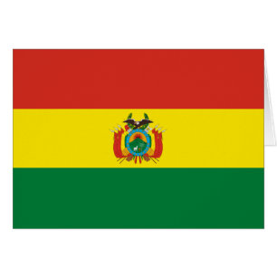 Patriotic Bolivia Flagga Hälsningskort