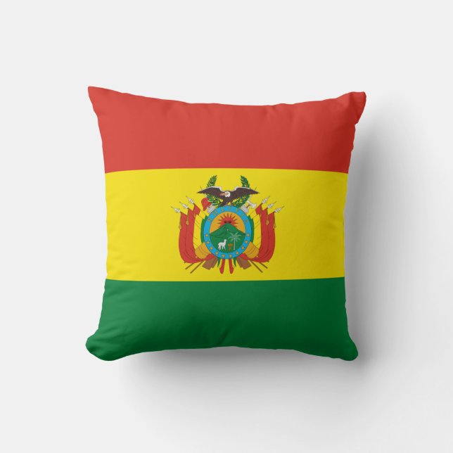 Patriotic Bolivia Flagga Kudde (Framsida)