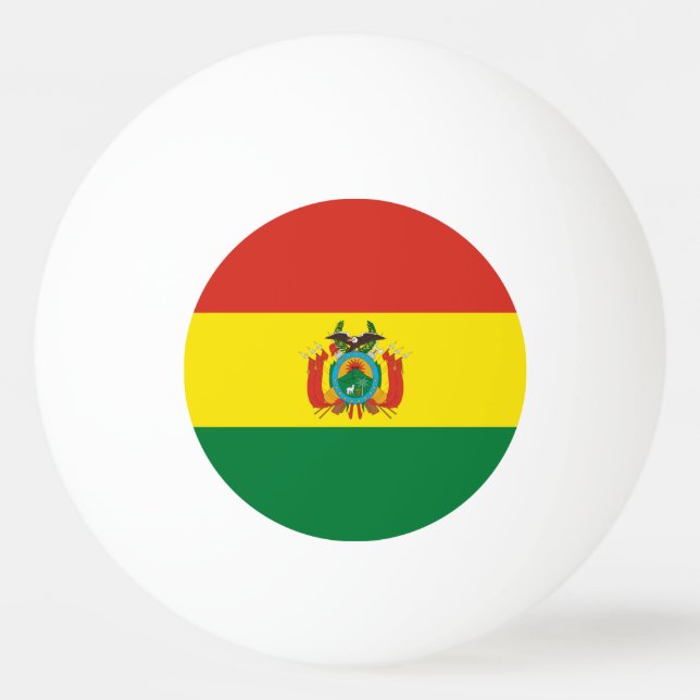 Patriotic Bolivia Flagga Pingisboll (Baksidan)