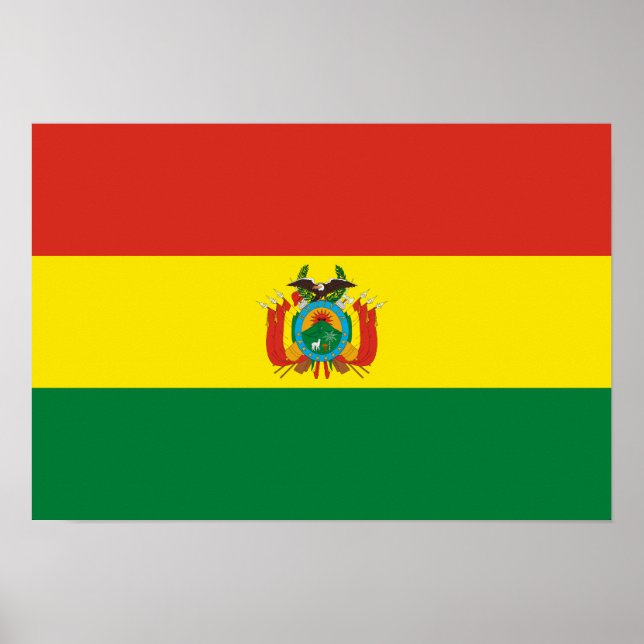 Patriotic Bolivia Flagga Poster (Framsidan)