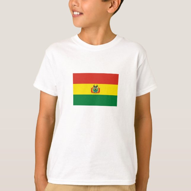 Patriotic Bolivia Flagga T Shirt (Framsida)