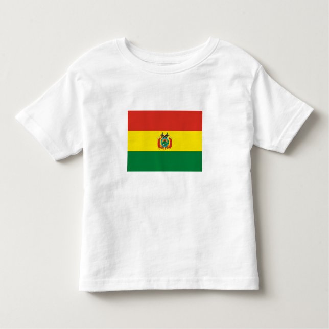 Patriotic Bolivia Flagga T Shirt (Framsida)